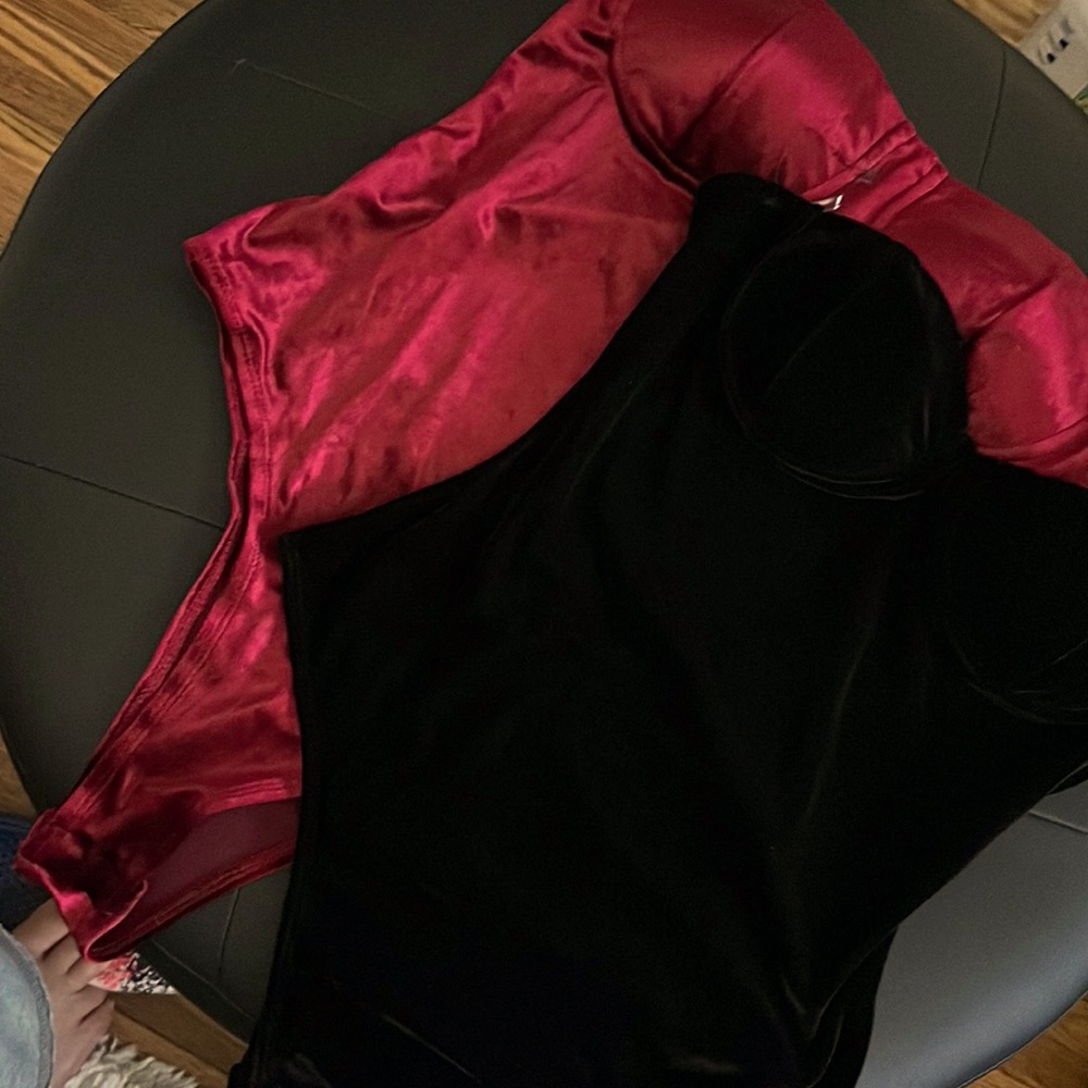 Tube velvet body suits